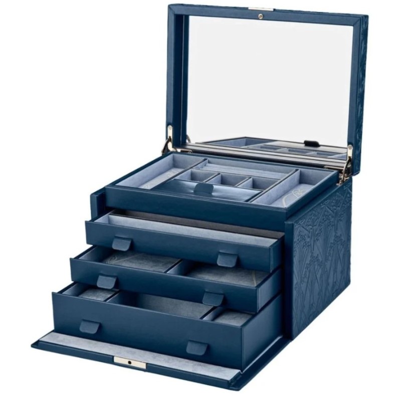 WOLF X LIBERTY All Over Ianthe Large Jewelry Box in Navy