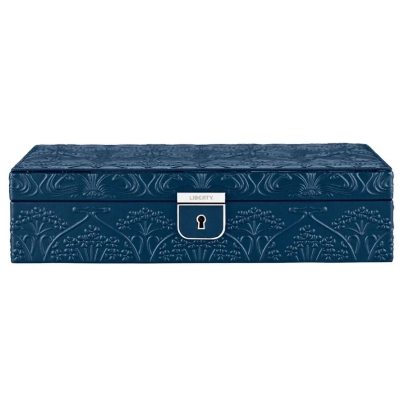 WOLF X LIBERTY All Over Ianthe Medium Jewelry Box in Navy