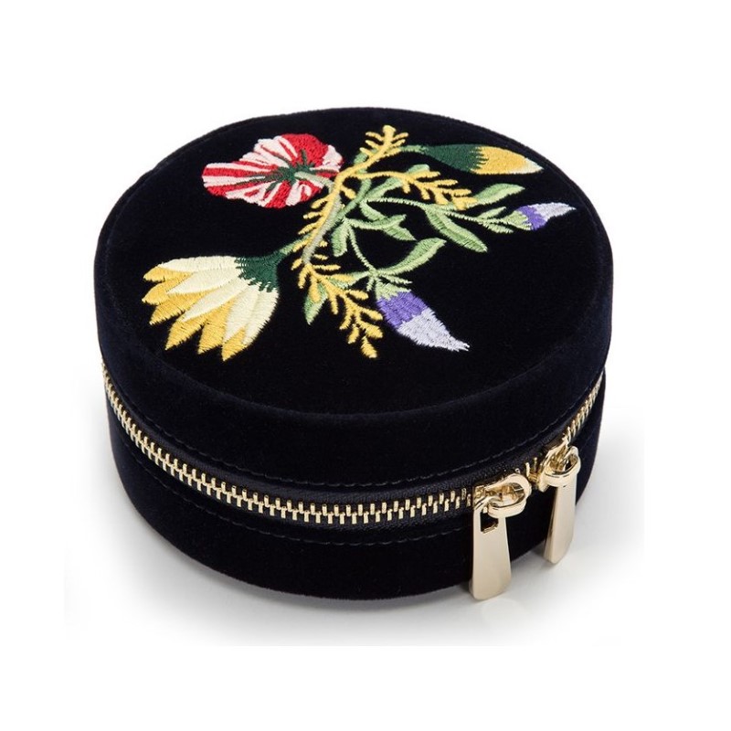 Wolf Zoe Travel Round Jewelry Zip Case