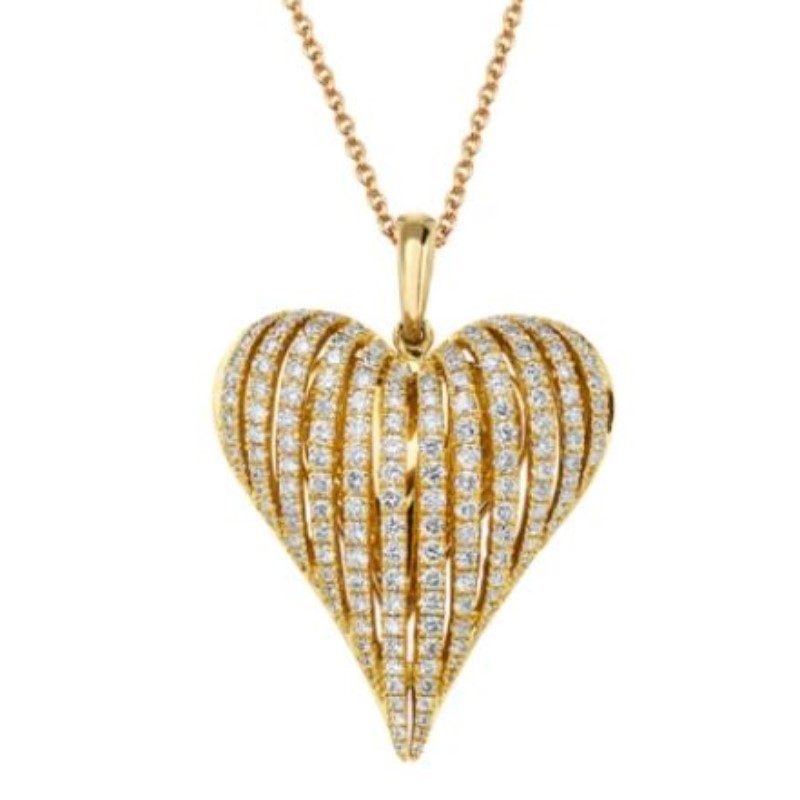 Charles Krypell eighteen karat yellow gold Angel Heart pendant from the Precious Pastel collection