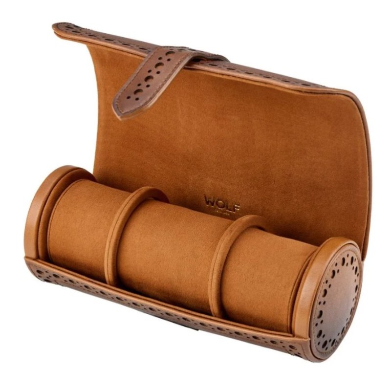 WOLF Brogue Triple Watch Roll