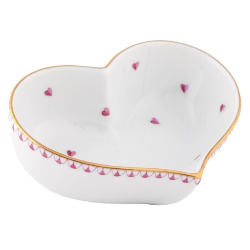 Herend Raspberry Heart Bowl