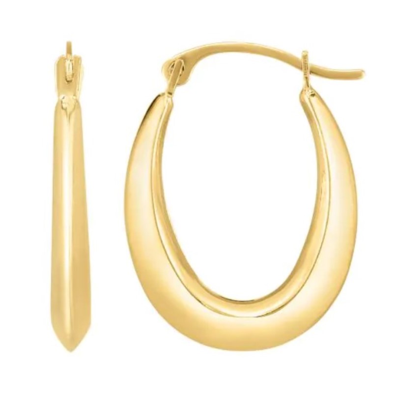 Polished Oval Hoops Polished Oval Hoops