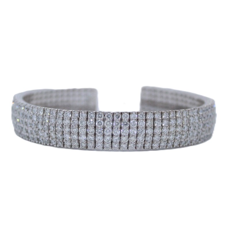 Flexible Diamond Cuff Bracelet