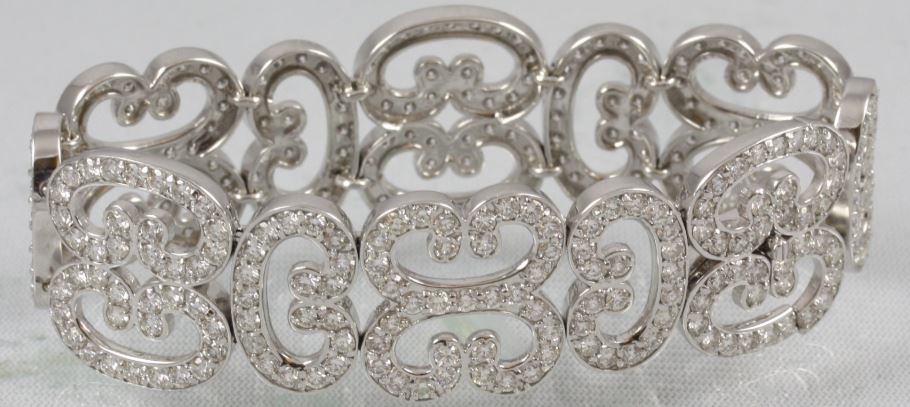 13.51ct Diamond Scroll Bracelet