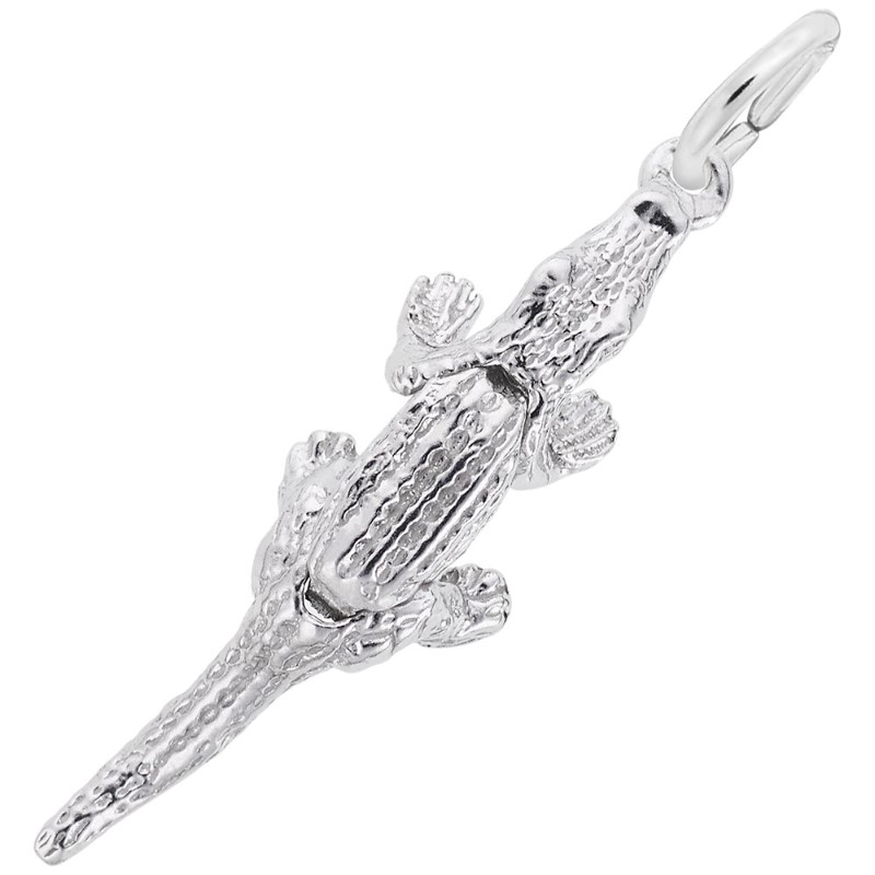 Gator Charm Sterling Silver