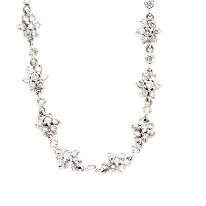 Estate Flower Station Necklace