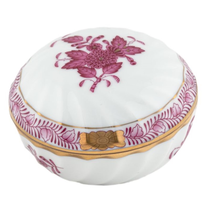Herend Raspberry Chinese Bouquet Ring Box