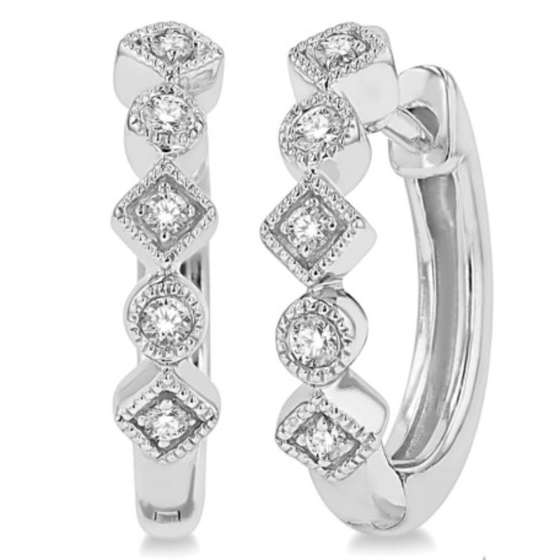 Petite Diamond Huggie Fashion Earrings
