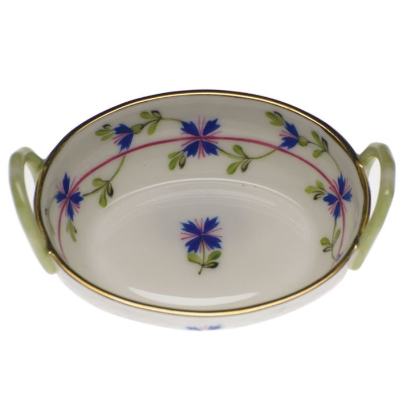 Herend Multicolor Chinese Bouquet Small Basket With Handles