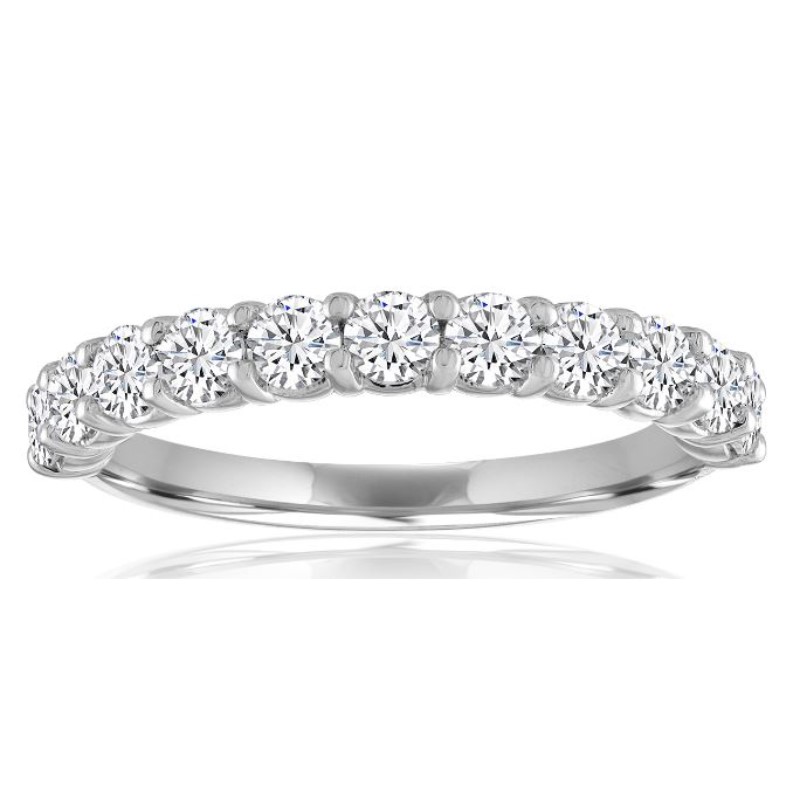 14 Karat White Gold Diamond Wedding Band