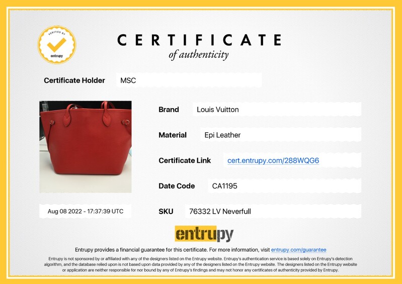 Louis Vuitton M41318 Neverfull MM Red Epi Tote Bag 11443