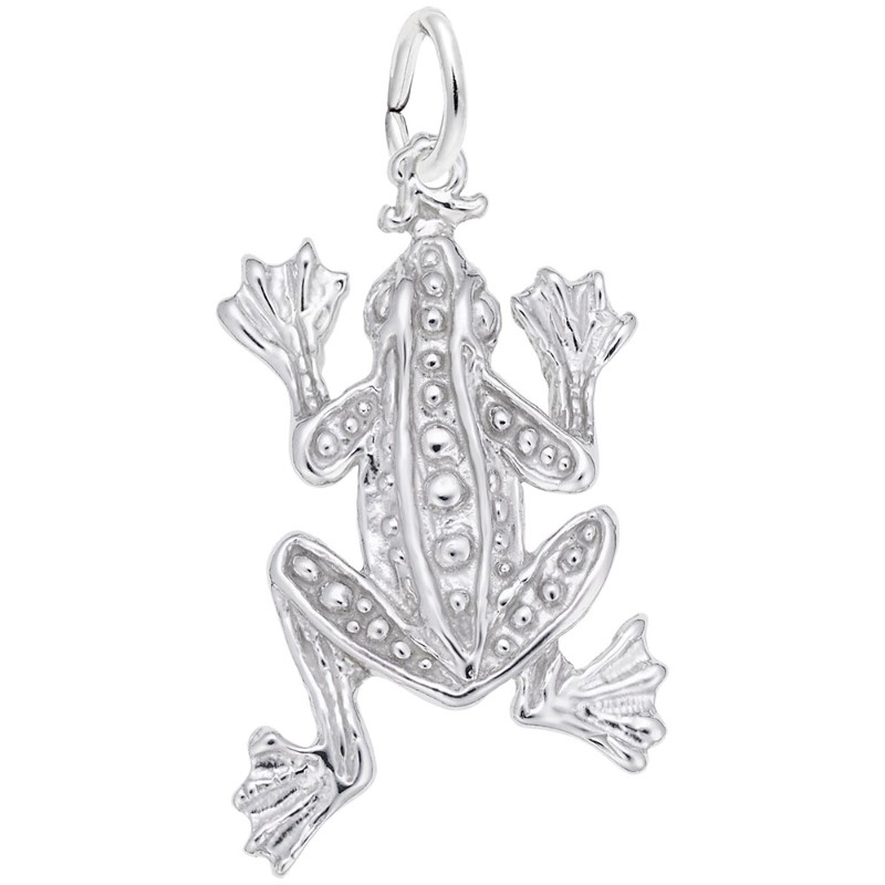 Leopard Frog Charm Sterling Silver