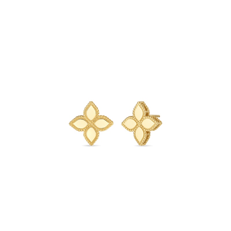 Roberto Coin 18  karat yellow gold Princess Flower medium earrings