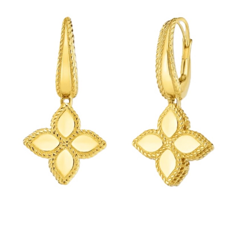 Roberto Coin Princess Flower 15mm Drop Earrings