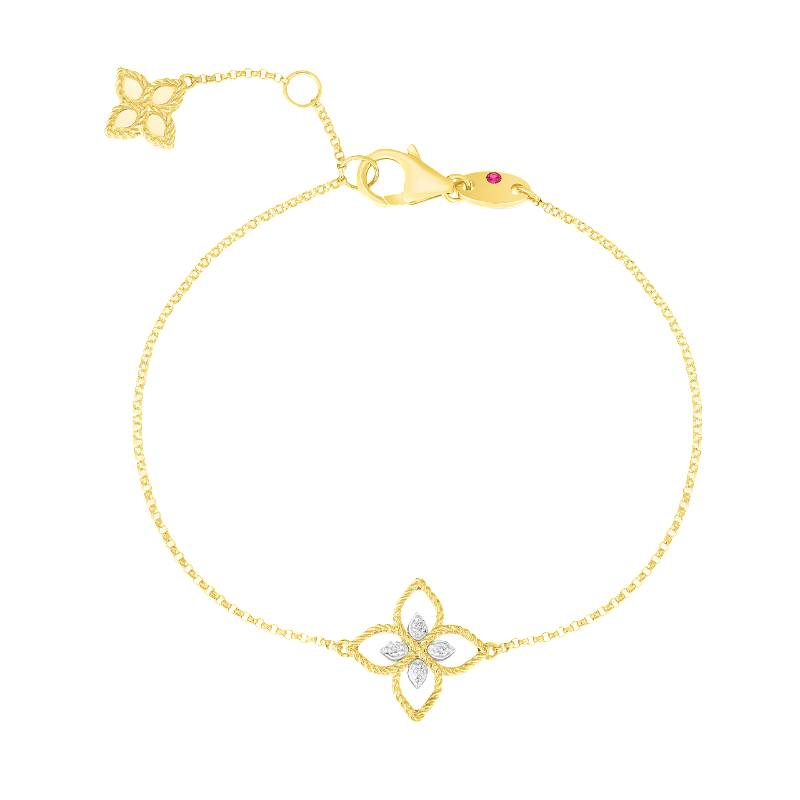Roberto Coin Principessa Small Diamond Flower Bracelet
