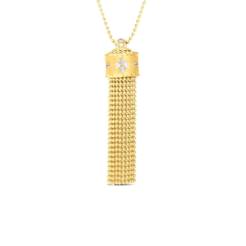 Roberto Coin 18kt yellow gold tassel necklace from the Princess collection