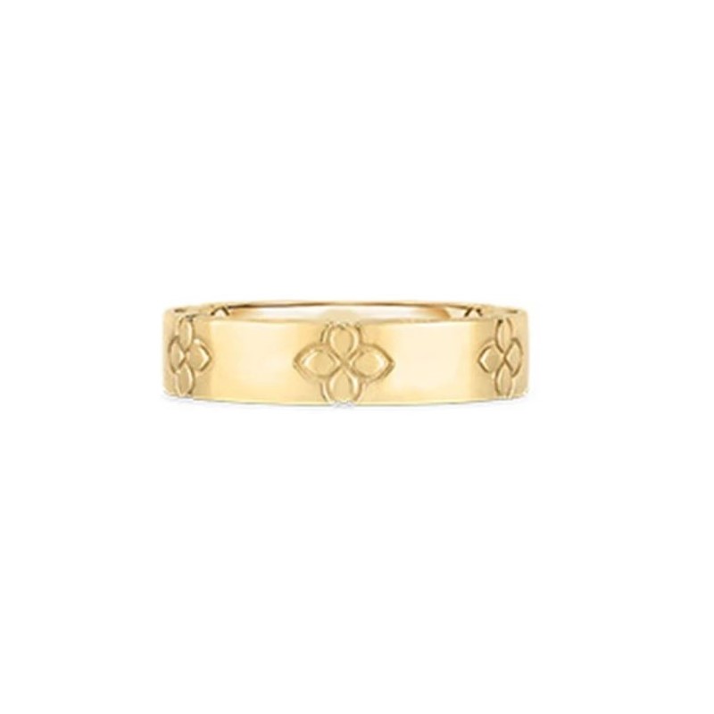 18K YELLOW GOLD LOVE BY THE INCH DANGLING 3 STATION FLOWER