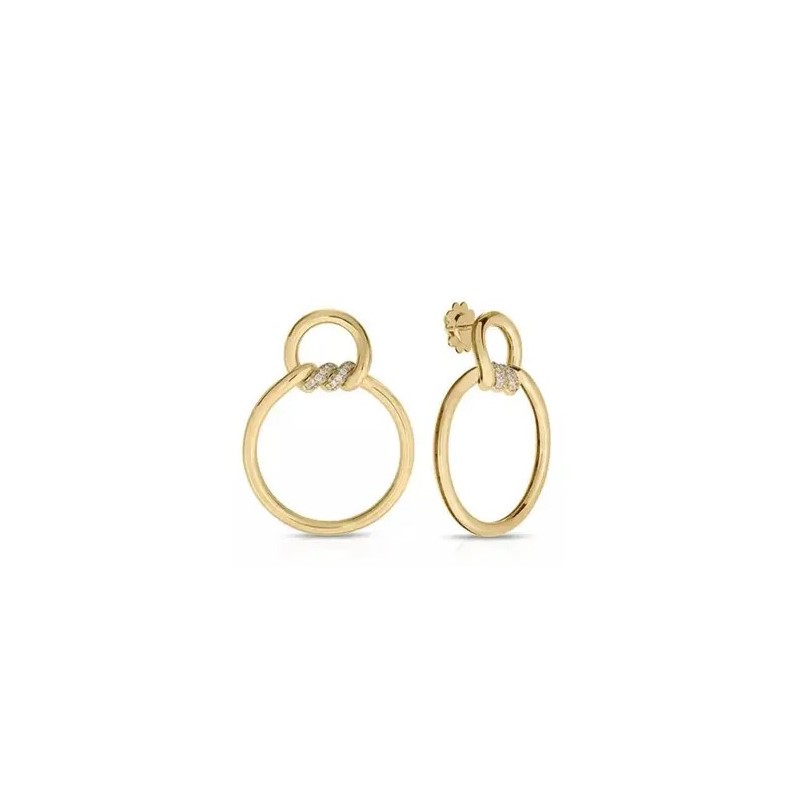 Roberto Coin 18K Yellow Gold Cialoma Gold Drop Earrings With Diamonds