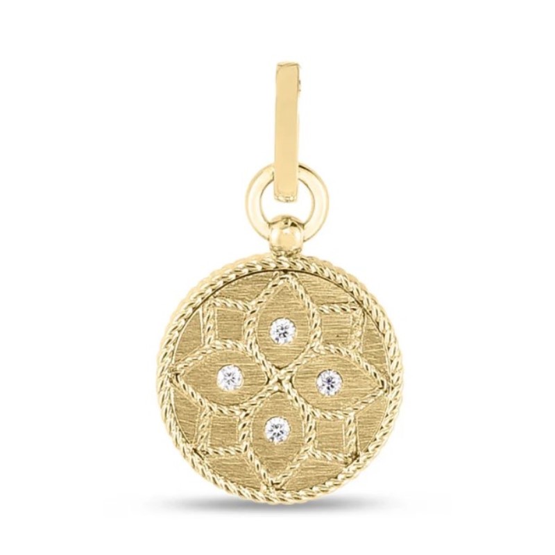 Roberto Coin Small Diamond Medallion Roberto Coin Small Diamond Medallion