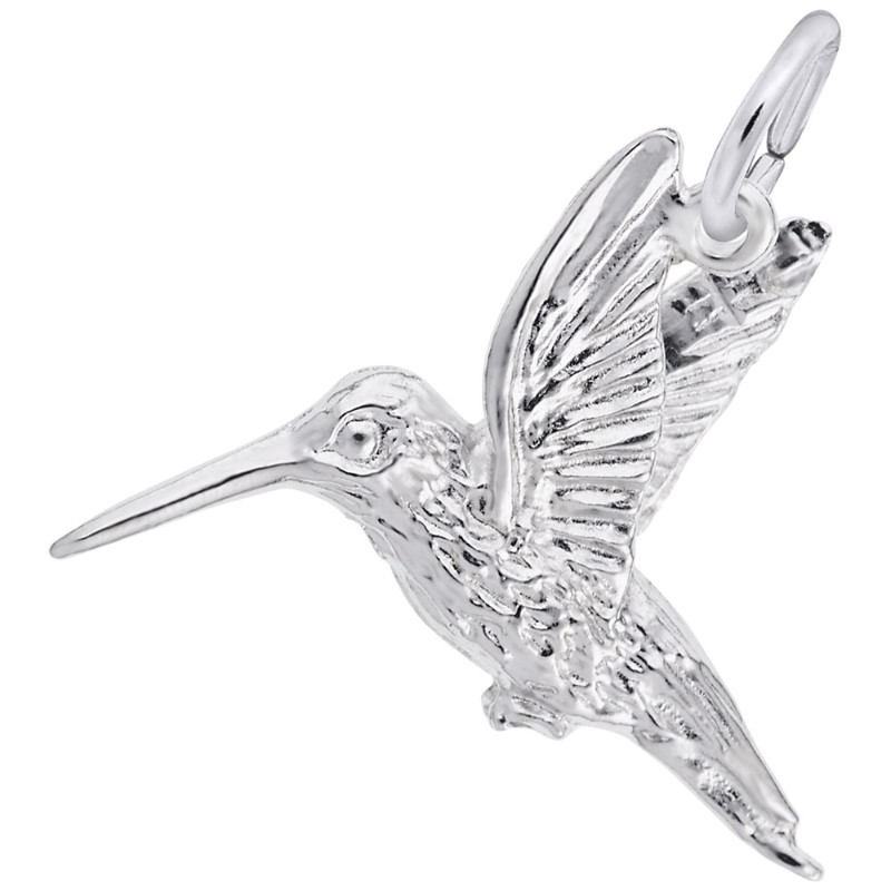 Hummingbird Charm Sterling Silver