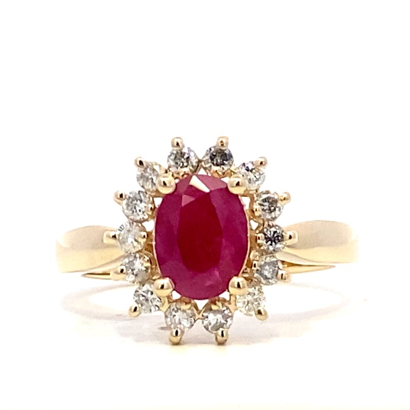 Estate Effy Ruby And Diamond Ring