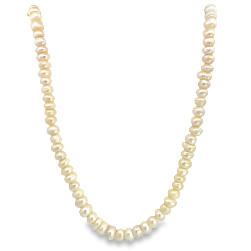 Estate Long Pearl Necklace