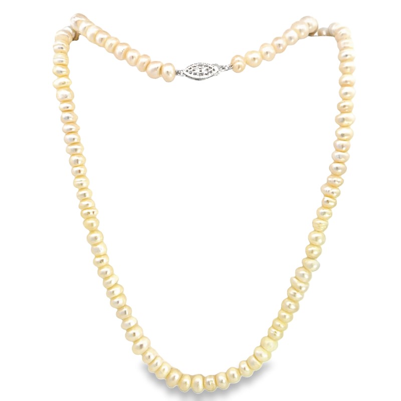 Estate Long Pearl Necklace