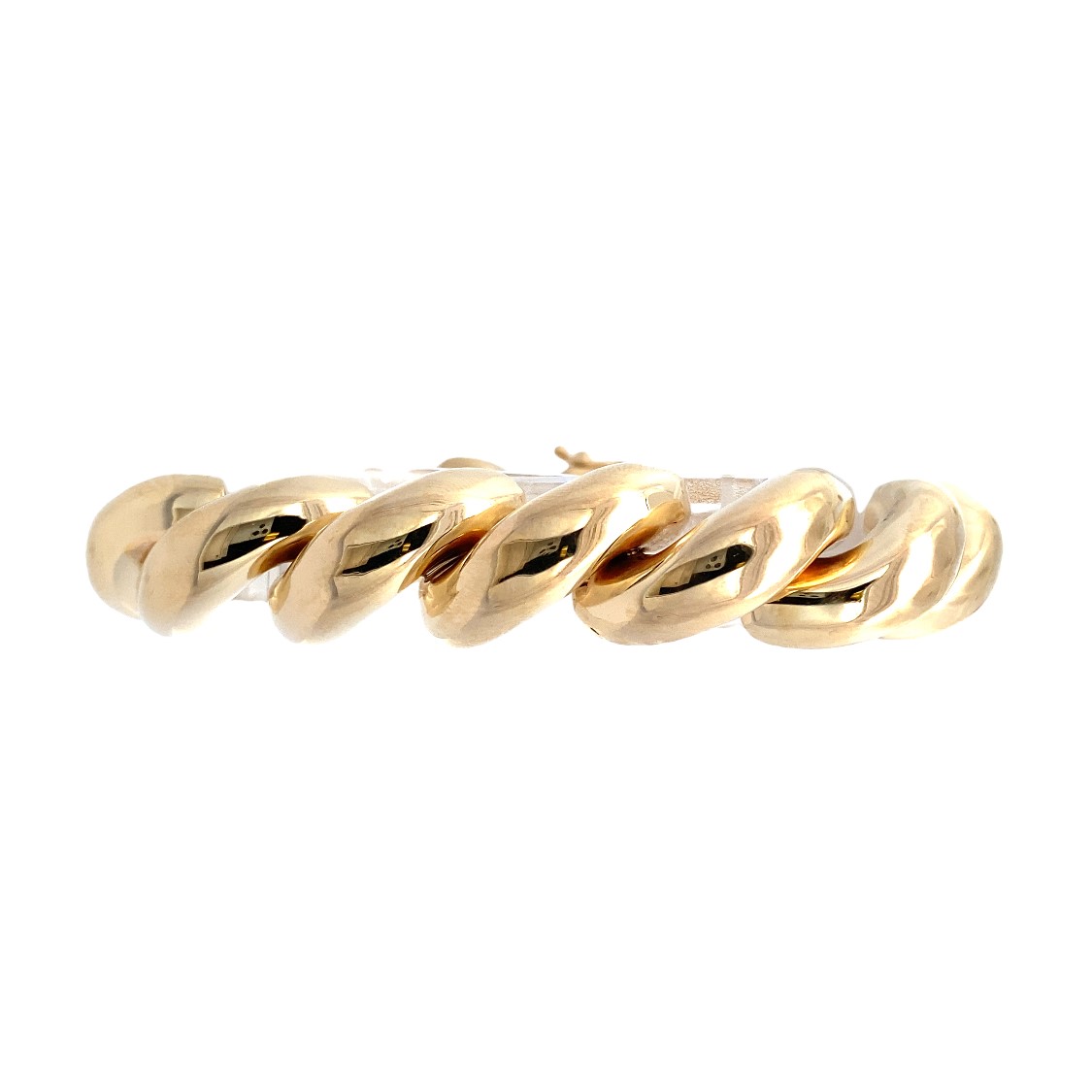 Estate 14 Karat Yellow Gold San Marco Bracelet Measuring 7.5 Inches Long And And 14 mm Wide