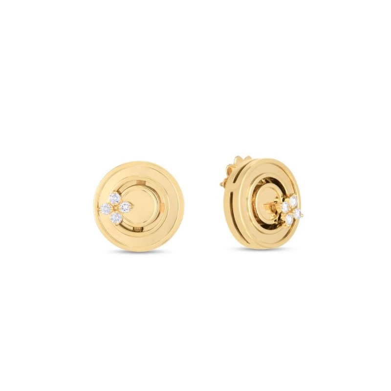 Roberto Coin Eighteen Karat Yellow Gold Love In Verona Earrings
