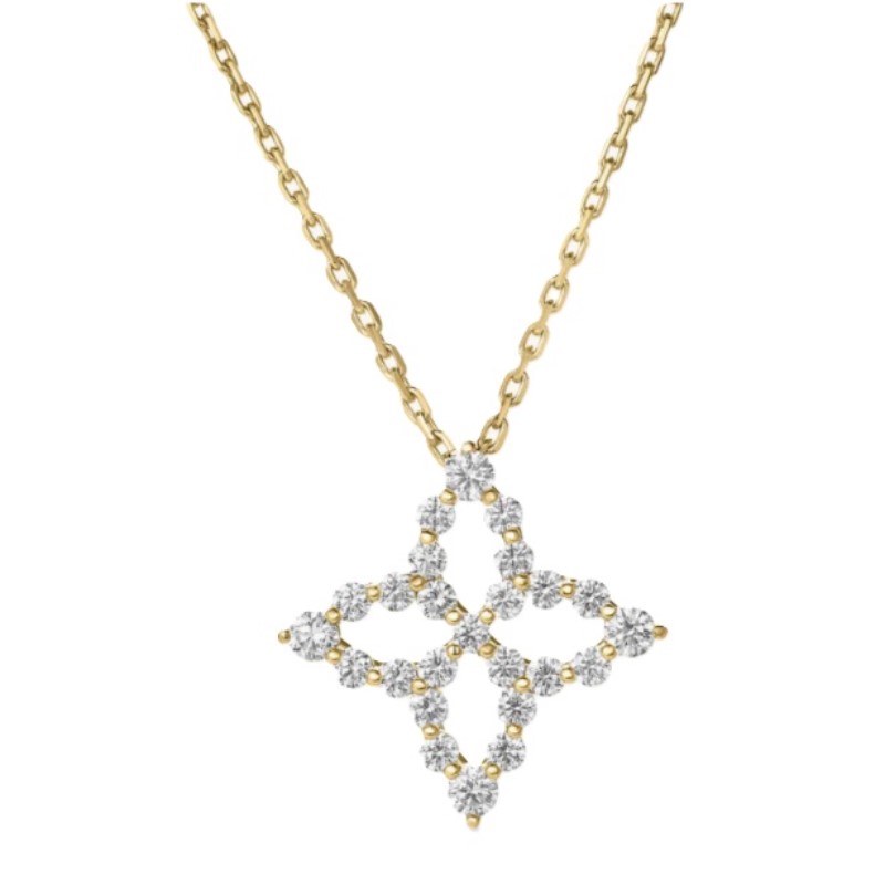Roberto Coin Princess Diamond Outline Pendant Necklace Roberto Coin Princess Diamond Outline Pendant Necklace