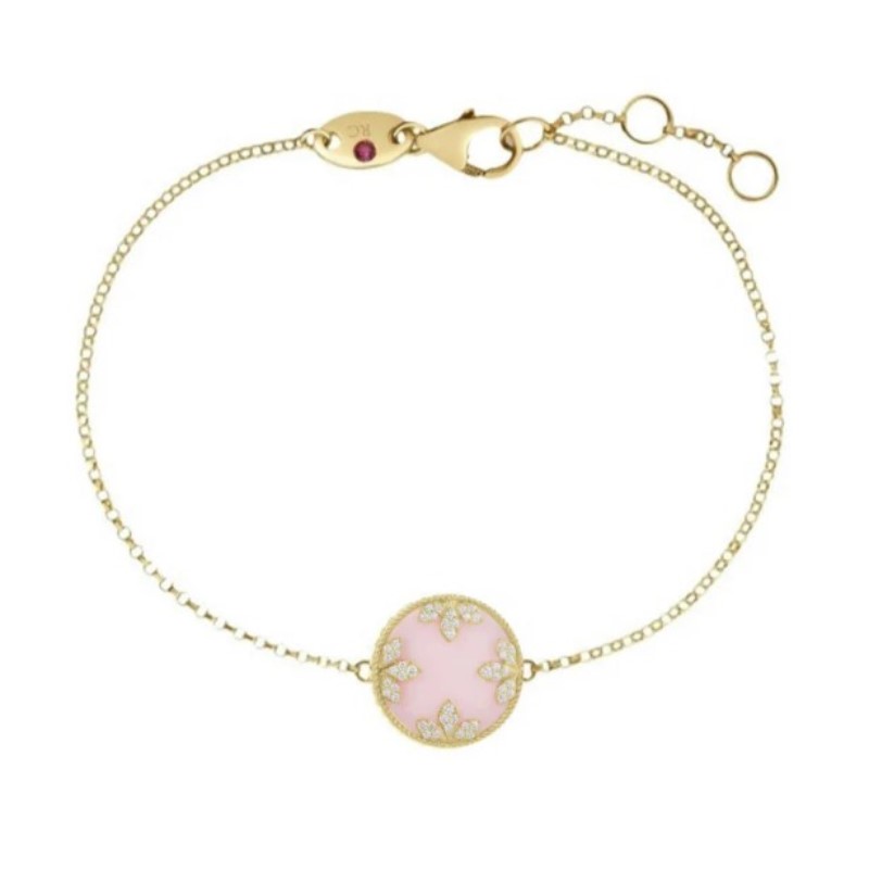 Roberto Coin Pink Opal  Mother of Pearl  and Diamond Bracelet