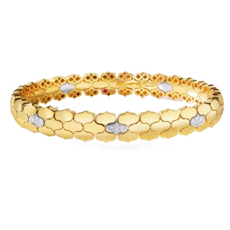 Roberto Coin Cobra Cuff Diamond Bracelet