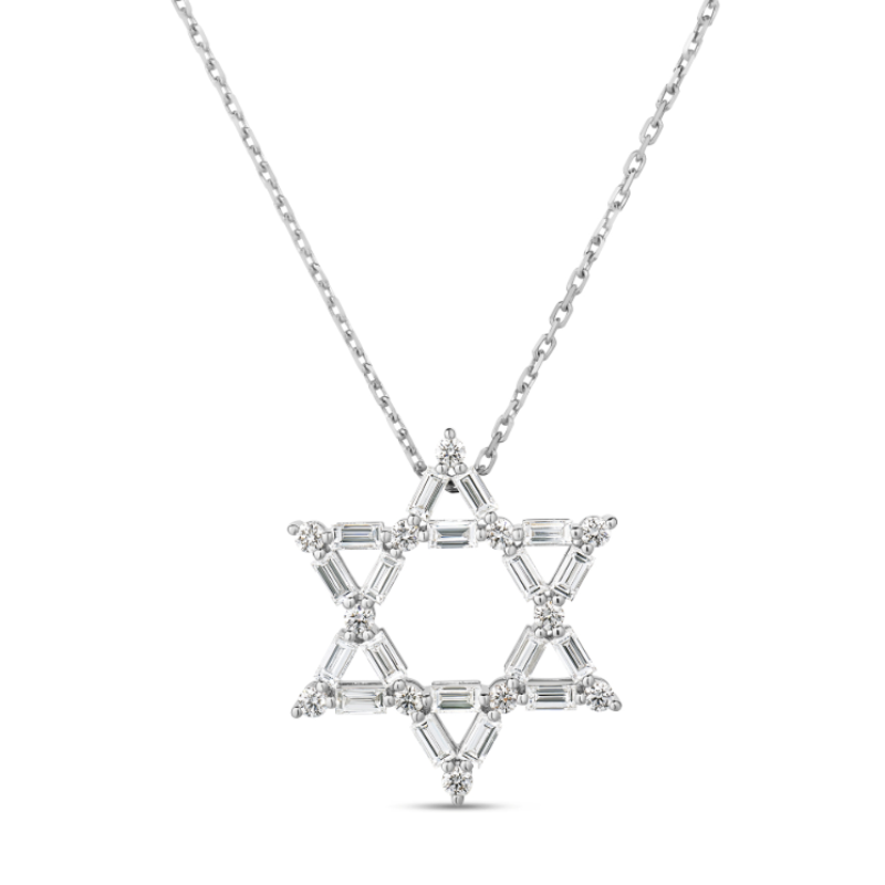 Roberto Coin Diamond Star Of David Pendant Necklace