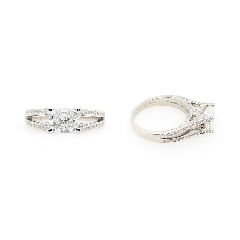 Platinum GIA Certified Diamond Ring