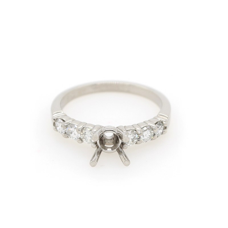 Platinum Diamond Semi Mount Ring