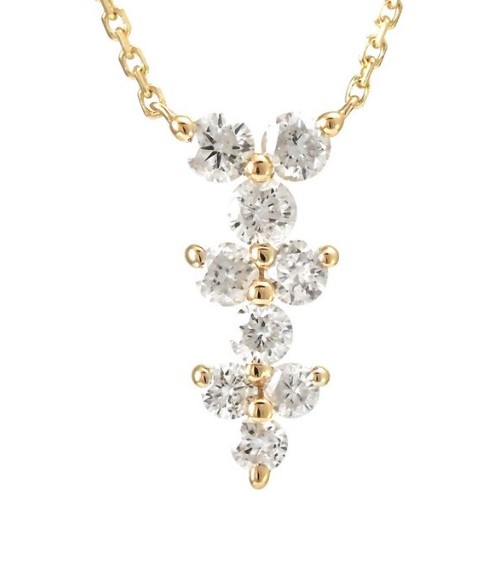 Roberto Coin 18KWG Diamond Love Letter V Necklace