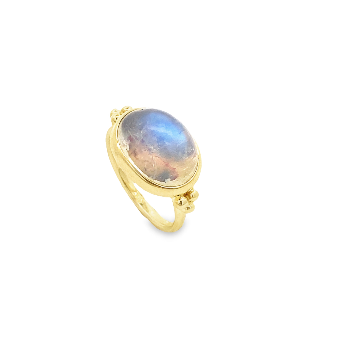 Mazza 14 Karat Yellow Gold Moonstone Ring From The Capri Collection