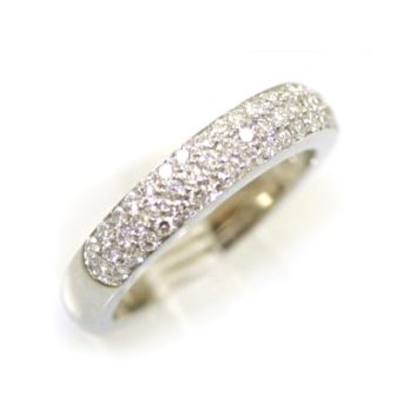 Platinum Pave Diamond Wedding Band