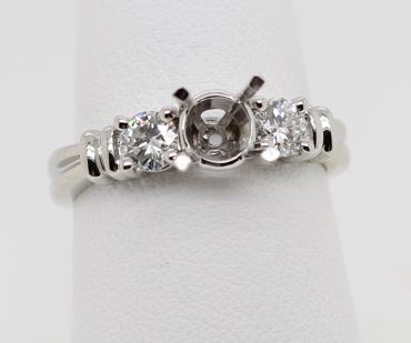 Platinum Diamond Semi Mount Ring