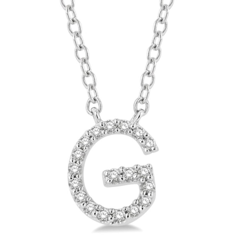 Dainty Diamond Inital G Necklace
