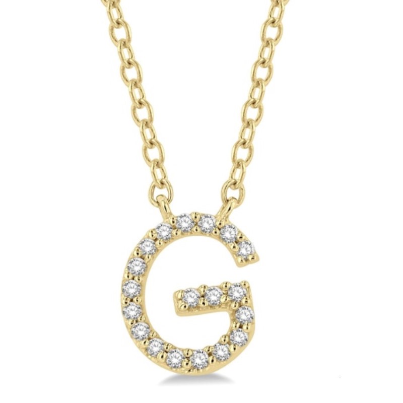 Dainty Diamond Inital G Necklace