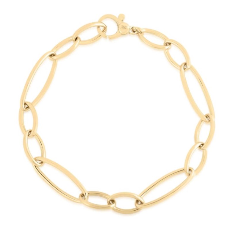Roberto Coin Designer Gold Oval Link Bracelet