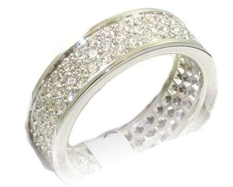 18 Karat White Gold Diamond Eternity Band