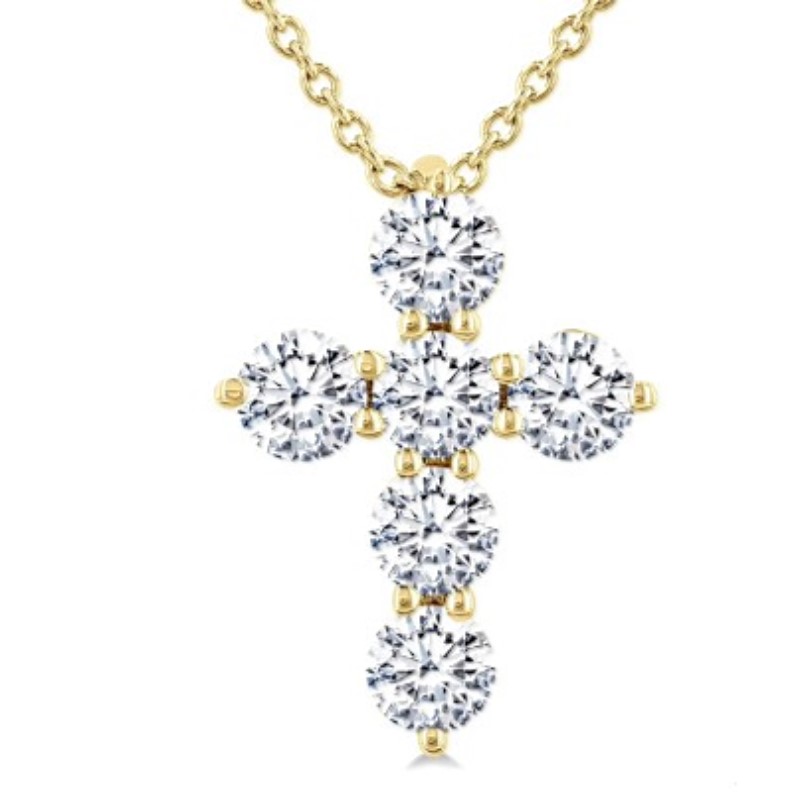 .50 Carat Diamond Cross Pendant Necklace