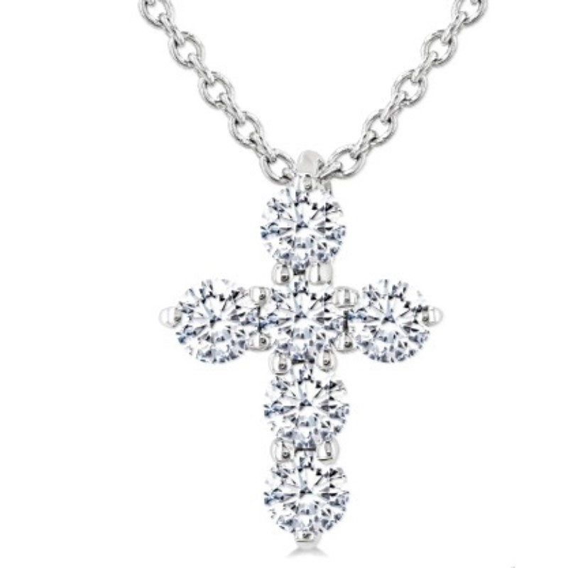 .25 Carat Diamond Cross Pendant Necklace