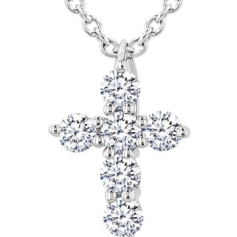 .15 Carat Diamond Cross Pendant Necklace