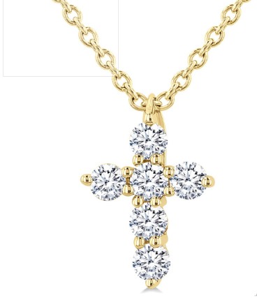 .15 Carat Diamond Cross Pendant Necklace