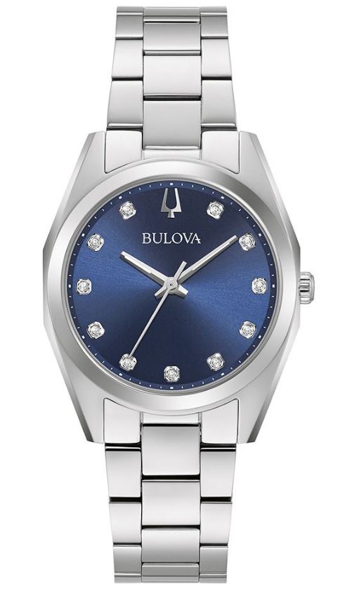 Bulova Surveyor Diamond Dial And Stainless Steel Bracelet Watch