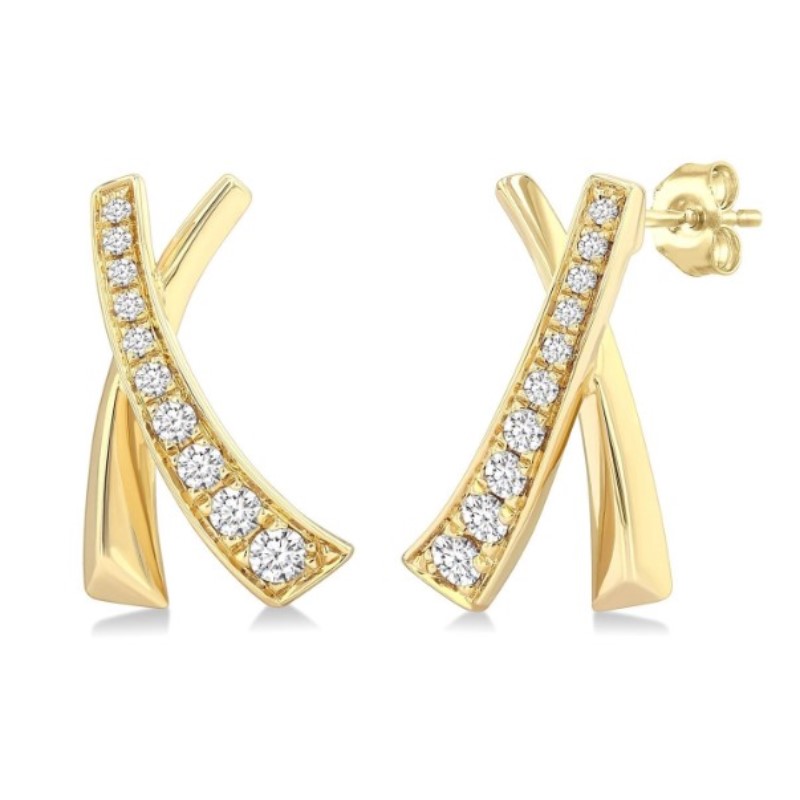 X Diamond Stud Earrings
